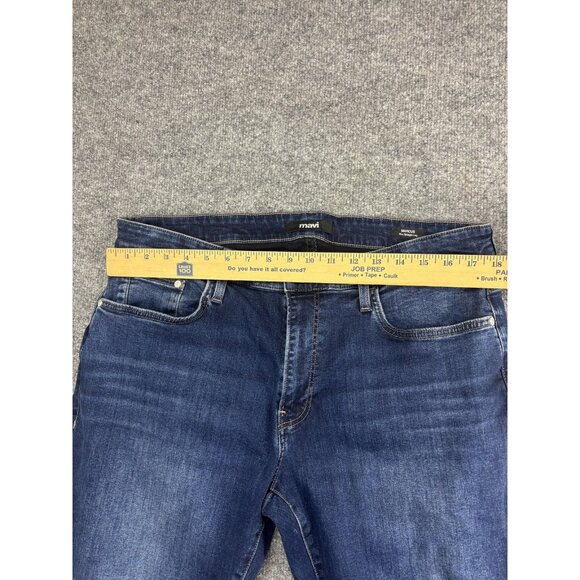 Mavi Marcus Jeans Mens 35x30 Dark Wash Blue Slim Straight Leg Stretch Denim - Picture 3 of 10